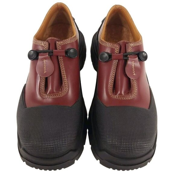 MM6 Maison Margiela Chunky Oxfords 35 US 5 Women's Burgundy New - Picture 3 of 14